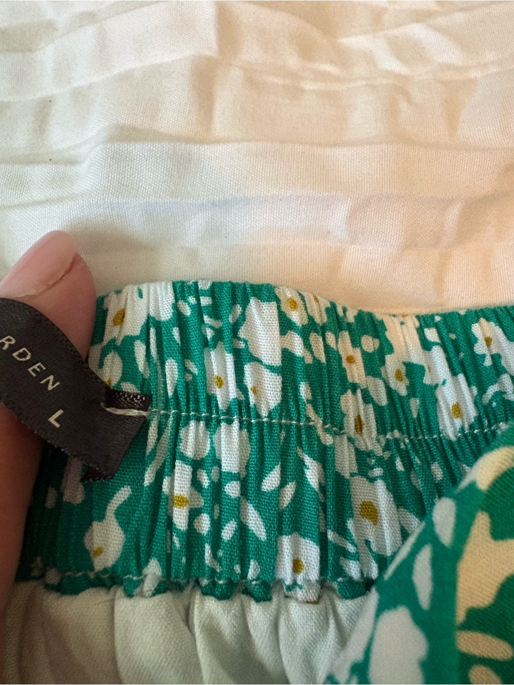 Floral Green High-Low Tiered Midi Skirt - Picture 4 of 6